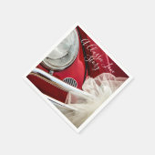 Een klassieke auto liefdesverhaal rood wit servet (Hoek)