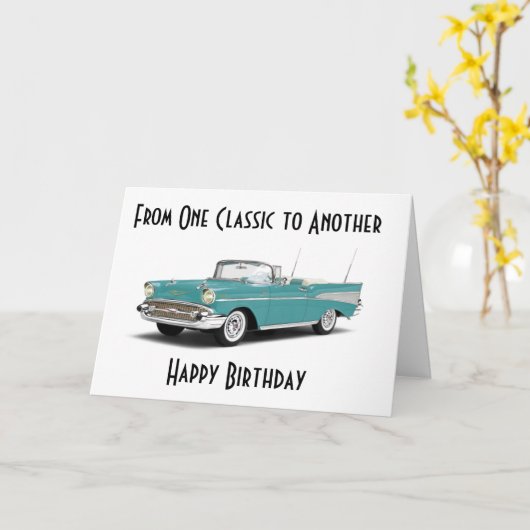 EEN KLASSIEKE BIRTHDAY" EN IN DE LEEFTIJD TOT "PER KAART (Gele Bloem)