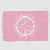 Eén klassieke elegante roze golfhanddoek (Horizontaal)