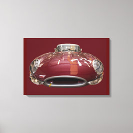 Een klassieke Jaguar E-Type uit 1961 Canvas Afdruk