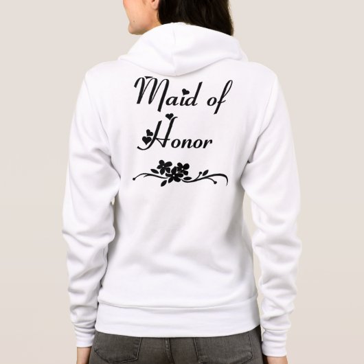 Een klassieke Maid of Honor Hoodie (Achterkant)