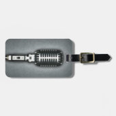 Een klassieke microfoon bagagelabel (Voorkant horizontaal)