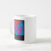 Een klassieke mok voor witte koffie met "Dank u" (Voorkant links)