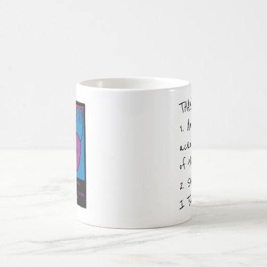 Een klassieke mok voor witte koffie met "Dank u" (Center)