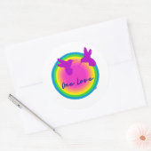 ÉÉN Klassieke Ronde Sticker VAN KLEINE HOOGTE (Envelop)