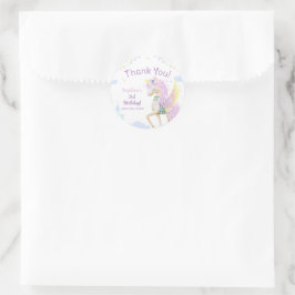 Een klassieke ronde Sticker verjaardag.