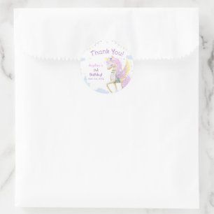 Een klassieke ronde Sticker verjaardag.