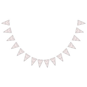 Een klassieke zwart-wit bloemen behang functie vlaggetjes