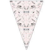 Een klassieke zwart-wit bloemen behang functie vlaggetjes (Eerste vlag)