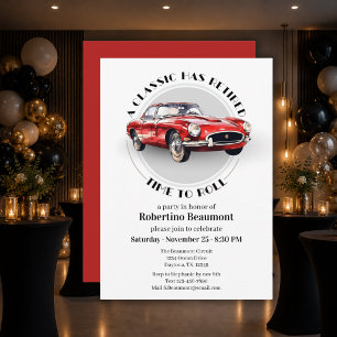 Een Klassieker Is Met Pensioen Rood Auto Pensioenf Kaart