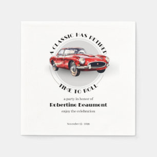 Een Klassieker Is Met Pensioen Rood Auto Pensioenf Servet