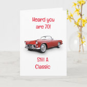 ****EEN KLASSIEKER WORDT 70**** GELUKKIGE VERJAARD KAART (Gele Bloem)