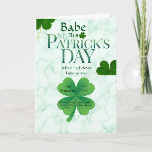 Een klavertjevier St Patrick's Day Kaart