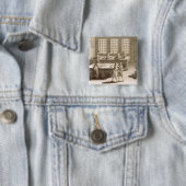 Een kleermakerij van de "Encyclopedie des Sc" Vierkante Button 5,1 Cm (In situ)