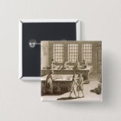 Een kleermakerij van de "Encyclopedie des Sc" Vierkante Button 5,1 Cm (Voorkant /achterkant)