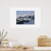 Een klein alpendorp omkijken poster (Keuken)