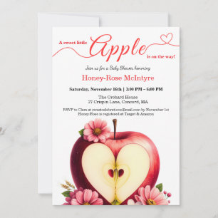 Een Klein Appeltje Is Onderweg Baby Borrel in de Kaart