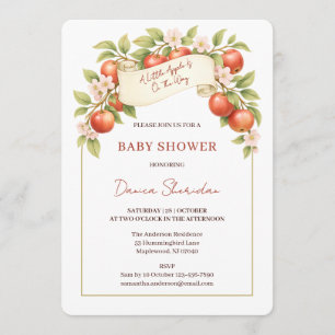Een Klein Appeltje Is Onderweg Baby Shower Kaart