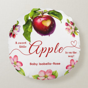 Een Klein Appeltje Is Onderweg Herfst Baby Showe Rond Kussen
