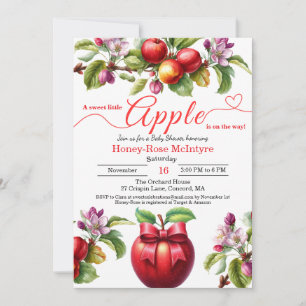 Een Klein Appeltje Is Op Weg Herfst Baby Shower Kaart