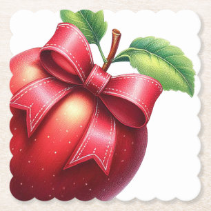 Een Klein Appeltje Is Op Weg Herfst Baby Shower Kartonnen Onderzetters