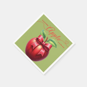 Een Klein Appeltje Is Op Weg Herfst Baby Shower Servet