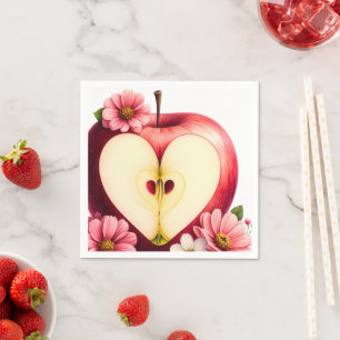 Een Klein Appeltje Is Op Weg Herfst Baby Shower Servet