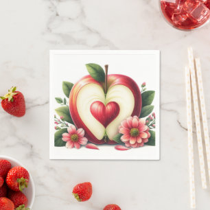 Een Klein Appeltje Is Op Weg   Herfst Baby Shower  Servet