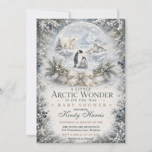 Een Klein Arctisch Wonder Winter Baby Shower Kaart