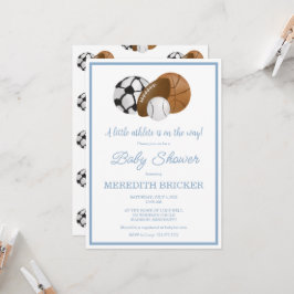 Een klein atleet is op komst - uitnodiging voor ba