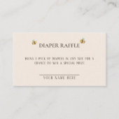 Een klein babee is onderweg, bijen baby shower informatiekaartje (Voorkant)