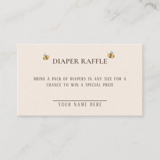 Een klein babee is onderweg, bijen baby shower informatiekaartje (Voorkant)