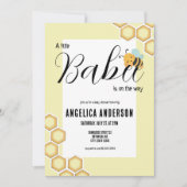 Een klein babee is op weg Bumblebee Baby shower Kaart (Voorkant)