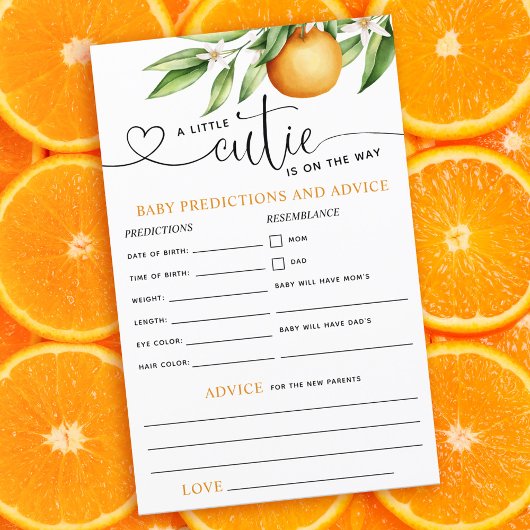 Een klein Baby shower advies over voorspellingen