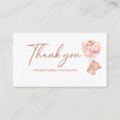 Een klein baby shower dank je omsluiting informatiekaartje (Voorkant)