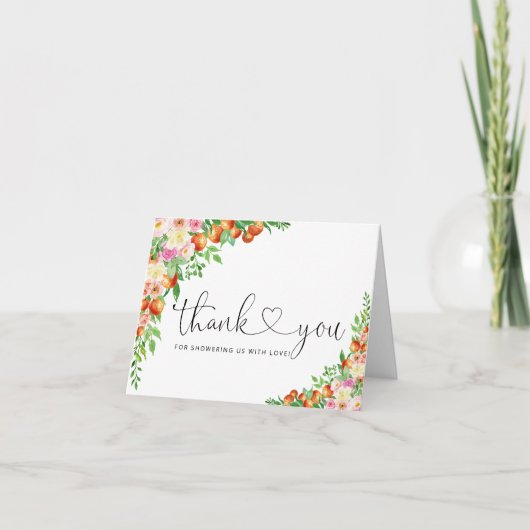 Een klein baby shower Dank je wel Bedankkaart (Voorkant)