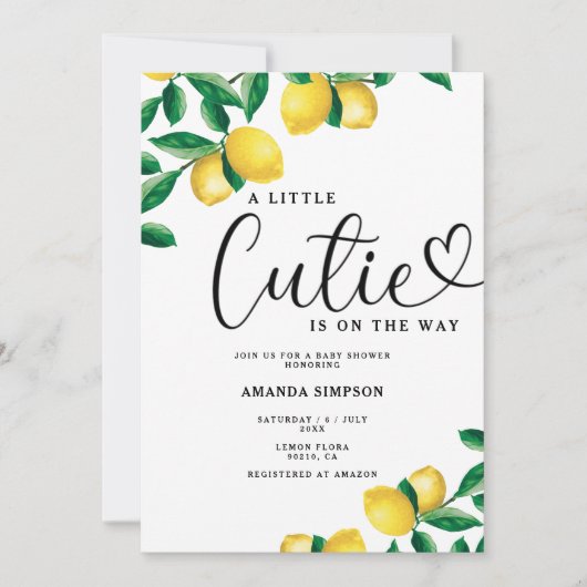 Een klein baby shower kaart (Voorkant)