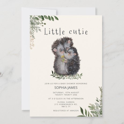 Een klein baby shower kaart (Voorkant)