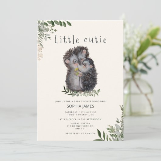 Een klein baby shower kaart (Staand voorkant)