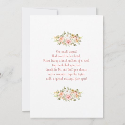 Een klein Baby shower-meisje-uitnodiging Kaart (Achterkant)