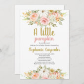 Een klein Baby shower-meisje-uitnodiging Kaart (Voorkant / Achterkant)