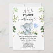 Een klein Baby shower pindakaas-olifant Kaart (Voorkant)
