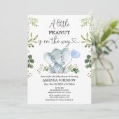 Een klein Baby shower pindakaas-olifant Kaart (Staand voorkant)