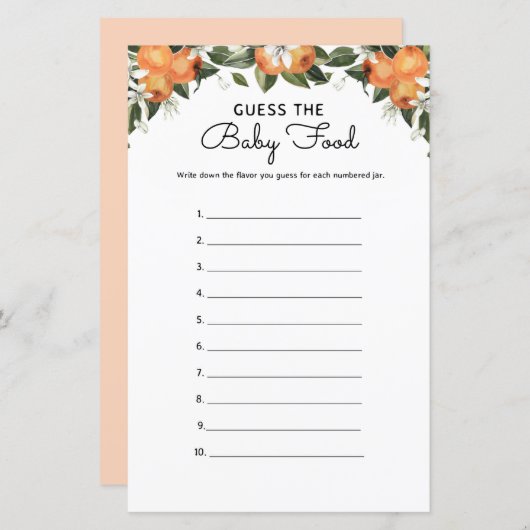 Een klein Baby shower raadt het Baby-spel (Voorkant / Achterkant)