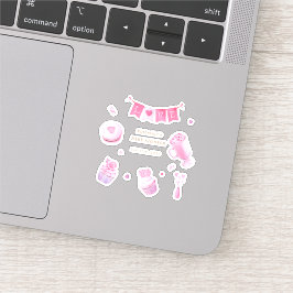 Een klein Baby shower Sticker