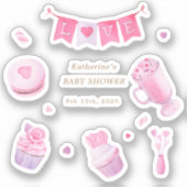 Een klein Baby shower Sticker (Voorkant)