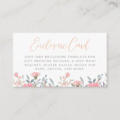 Een klein Baby shower van de Boho Girl-bloem Informatiekaartje (Voorkant)