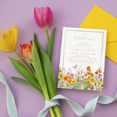 Een klein Baby shower van de Boho Girl-bloem Kaart