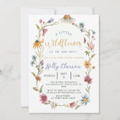 Een klein Baby shower van de Boho Girl-bloem Kaart (Voorkant)