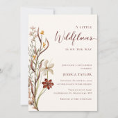 Een klein Baby shower van de Boho Girl-bloem Kaart (Voorkant)